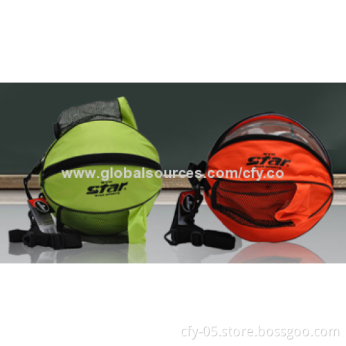 Drawstring bag with ball holder